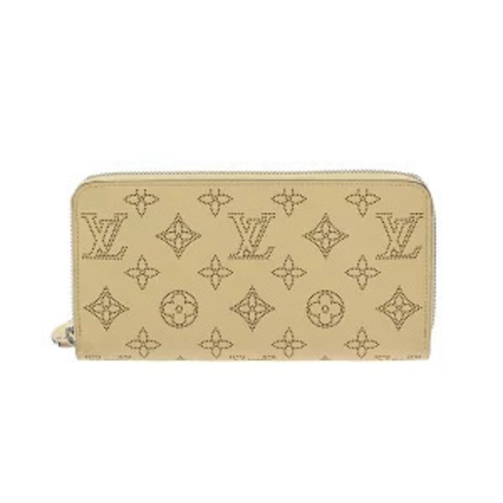 Louis Vuitton Monogram Mahina Zippy Wallet Banana Leather Long